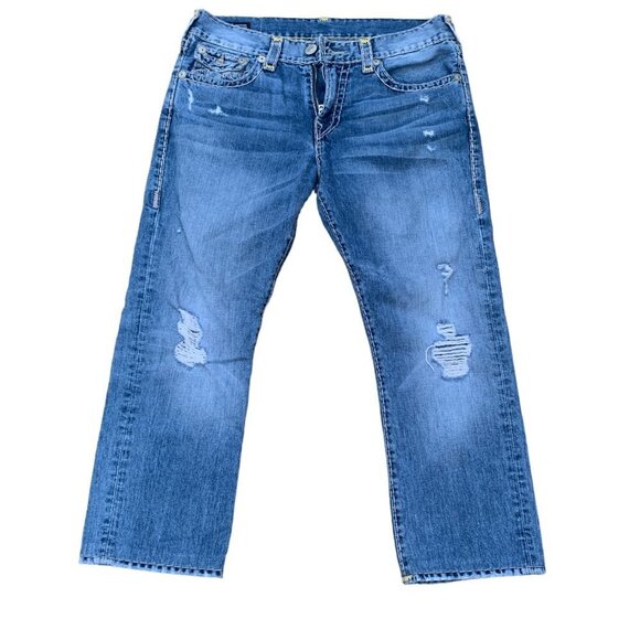 True Religion Jeans Size 33 RICKY FLAP T Blue - Picture 7 of 10